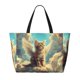 thumbnail image 2 of Easygdp Sunshine Cloud Cute Cat Bolsa de Viaje de Playa de Gran Capacidad, Bolsa Tote Perfecta para la Playa, Escapadas de Fin de Semana y Viajes, 2 of 7