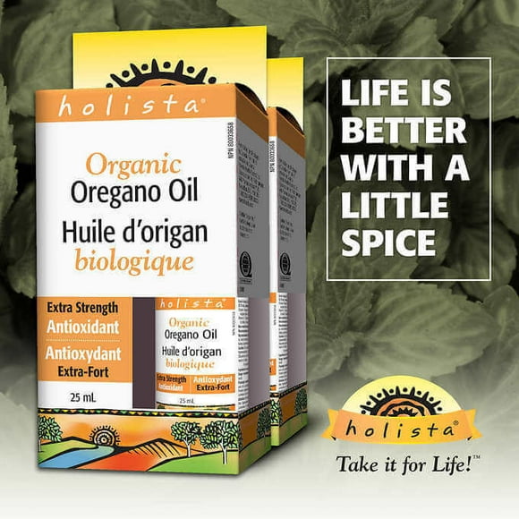 Holista Huile d'Origan Biologique 80 % Carvacrol - 2 x 25 ml / Soutien Immunitaire Naturel
