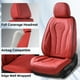 thumbnail image 3 of Juego completo de fundas para asientos de coche Coverado, de piel roja, impermeables, 3 of 9