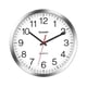 thumbnail image 1 of Reloj de pared Sharp plateado/cromado de 25 cm, silencioso, no hace tictac, 1 of 7