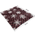 thumbnail image 4 of Red and Black Checkered Christmas Snowflake Pattern Blanket,Comfortable Soft Lamb Wool Throw Blanket,All Season,Warm Lightweight Blankets for Sofa Bed Couch Living Room Chair,50"x60", 4 of 4