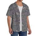 thumbnail image 2 of Balery Funny Chicken Camisa Casual de Manga Corta con Botones para Hombre, Texturizada, Estilo Cubano, para Playa, Verano-X-Large, 2 of 5