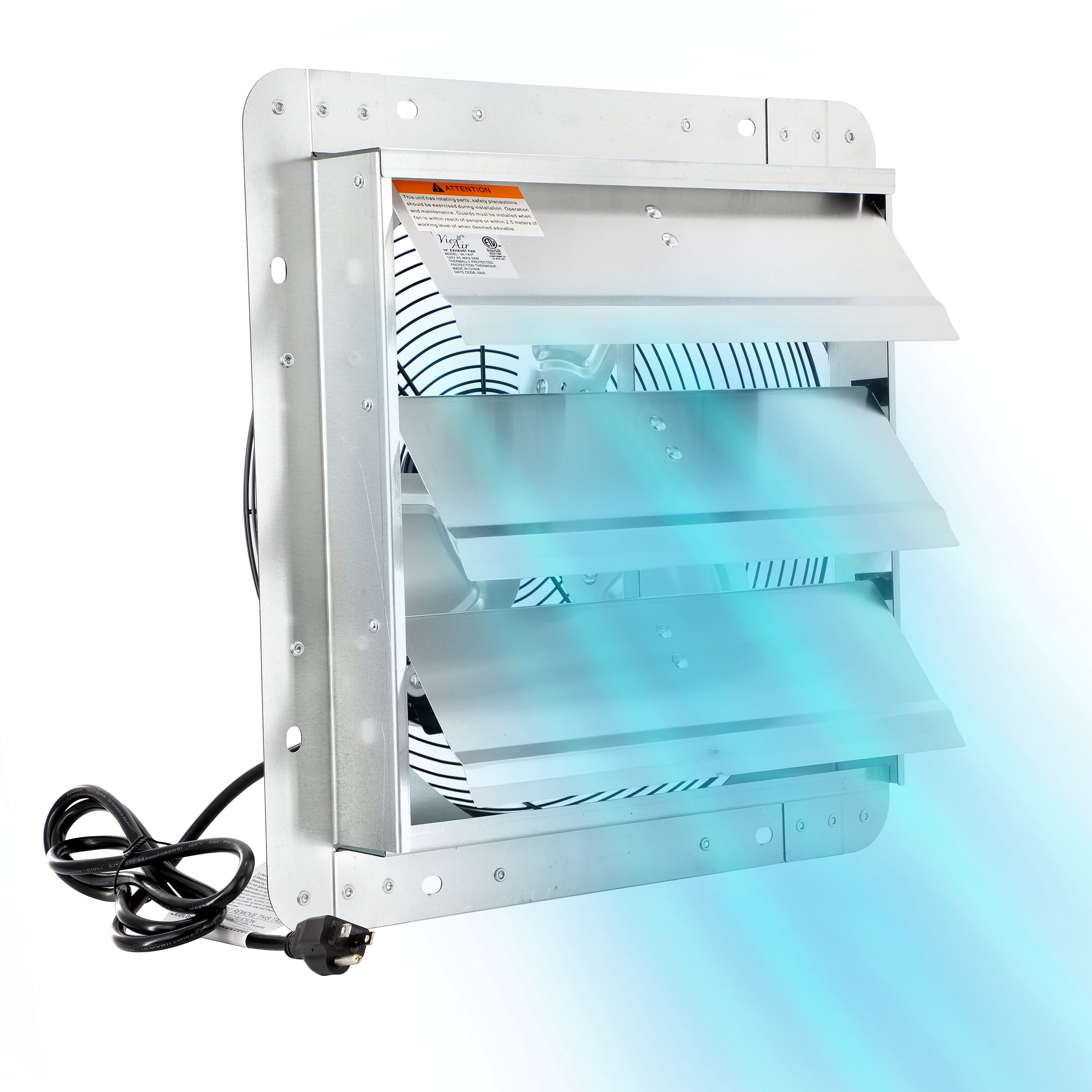 Vie Air 12 Inch Shutter Exhaust Fan with Power Cord