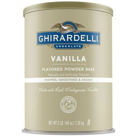 Ghirardelli Vanilla Flavored Powder Base, 3 Pound (Single case)