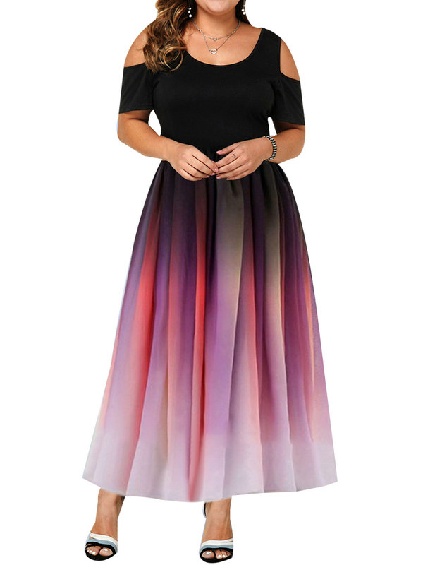 plus size ombre dress