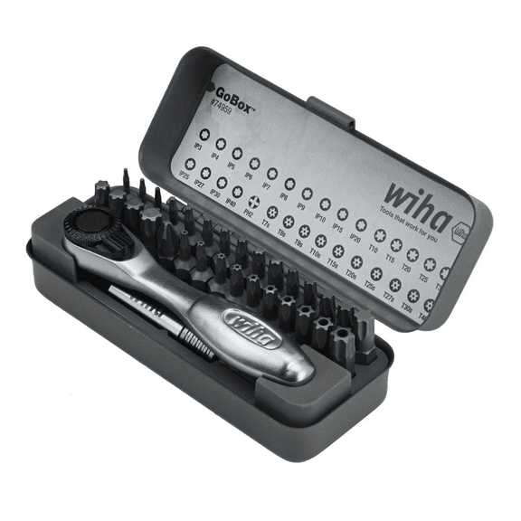 Wiha Tools 32 Piece GoBox Master Torx Bit Set with Mini Ratchet