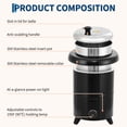 thumbnail image 3 of Commercial Soup Kettle Warmer with Removable Stainless Steel Insert,400W Electric Soup Pot,Adjustable Temperature up to 195°F,Countertop Food Warmer for Buffet & Catering,13.7 QT, 3 of 6