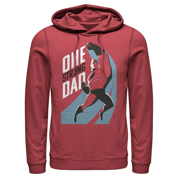 Men's The Incredibles 2 One Strong Dad Mr. Incredible Pull Over Hoodie Red 3X Large