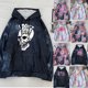 thumbnail image 4 of Sudaderas informales de manga larga para mujer con capucha y estampado de capucha Fridja ghj987+3061, 4 of 4