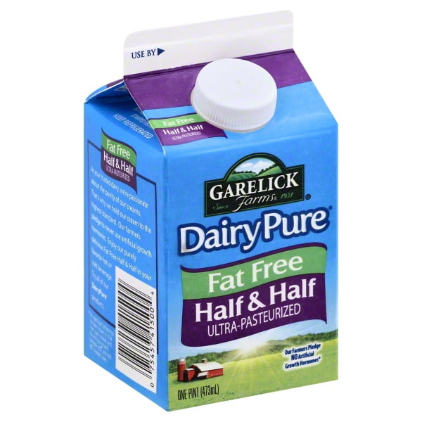 Garelick Farms Dairy Pure FatFree Half & Half, 1 Pint