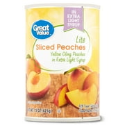 Great Value Lite Sliced Peaches in Extra Light Syrup, 15 oz