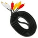thumbnail image 2 of Cable de vídeo RCA a RCA, cable estéreo macho a macho, suministro de cable auxiliar de TV de 3m, 2 of 6