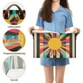 thumbnail image 5 of Yayeee Foldable Storage Basket for Shelves with Handles Waterproof Cloth Bins, Geometric Sun, 5 of 7