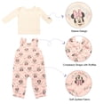 thumbnail image 4 of Disney Clothes Baby Girls 2-Piece Overall Set – Long Sleeve Top with Suspender Romper Minnie, Pooh, Bambi & Marie (Newborn–Infant), 4 of 8