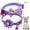 Purple, variant on CHBORLESS 2 Pcs Nylon Cat Collar with Bell Bow Tie Flower Adjustable Puppy Kitten Collar,Sky Blue