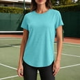 thumbnail image 5 of fatyb Workout Tops for Women Open Back Athletic T Shirts Short Sleeve Womens Running Tees Activewear, 5 of 7