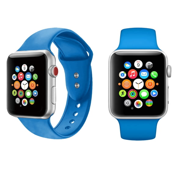 Silicone Sport Watch Band Compaitble with Apple Watch Bands - S/M & M/L 38MM 40MM 41MM 42MM 44MM, Breathable Silicone Replacement Watch Strap for iWatch Series 1, 2, 3, 4, 5, 6 (16-Colors)