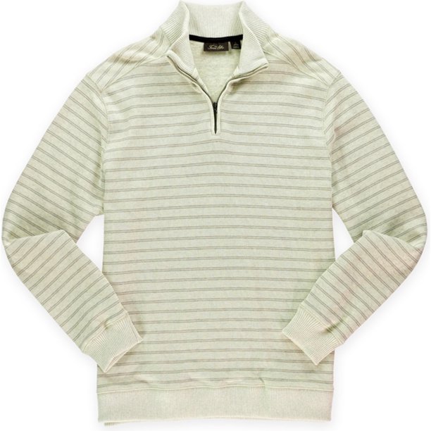Tasso Elba suéter de punto con cremallera de 1/4 para hombre, marrón, grande Tasso Elba Tejer
