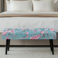 thumbnail image 5 of Uourmeti Cherry Blossom Print Soft Bench Seat Cushion Covers, Washable Poly Spandex Long Bench Seat Slipcover for Living Room Home, 5 of 9
