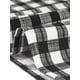 thumbnail image 5 of Vestido Gingham con Fruncido Inspire Chic para Mujer, Cuello Cuadrado, Con Abertura Lateral, Vestidos de Cuadros Casual, S Negro, 5 of 6