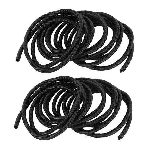 2X 25 Ft Split Wire Conduit Polyethylene Tubing Black Color Sleeve Tube