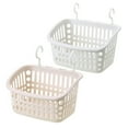 thumbnail image 2 of Creative Swivel Hook Bathroom Plastic Basket (Large Rectangular Gray White), 2 of 12