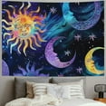 thumbnail image 2 of Shiartex Purple Sun Moon Stars Wall Tapestry,Decorative Wall Hanging Blanket Tapestries For Bedroom Living Room Dorm Home Decor Painting, 2 of 6