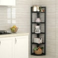 thumbnail image 5 of Tribesigns Corner Shelf stand,5 Tier Corner Bookshelf small Bookcase Plant Stand,Industrial Corner Storage Rack for Living Room Home Office Kitchen (Black), 5 of 7