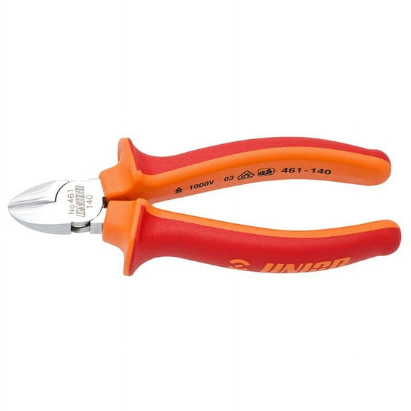 Unior Diagonal Cutting Nippers, Pliers, Red/Orange