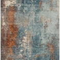 thumbnail image 6 of HomeRoots 623440 8 x 10 ft. Teal, Blue & Copper Abstract Washable Transitional Indoor & Outdoor Rectangle Area Rug, 6 of 7