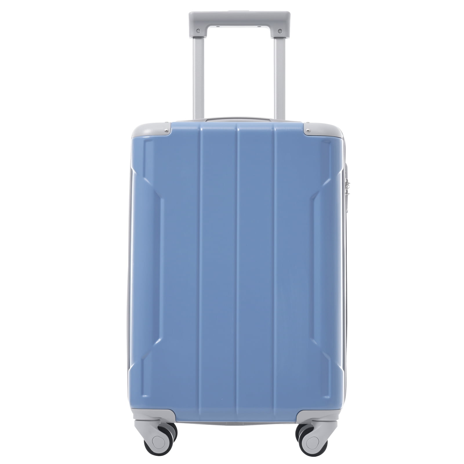 TheEshow 20 Inch Unisex 3-Piece Hybrid Lightweight Luggage, Blue