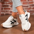 thumbnail image 5 of Womens Thick Sole Sneakers Fashion Suede Lace-Up Arch Support Breathable Walking Shoes Casual Vintage Outdoor Athletic Shoes for All Seasons, 5 of 5
