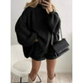 thumbnail image 5 of Women'S Fall Turtle Neck Oversized Sweaters Long Sleeve Chunky Knit Pullover Tops Winter Fashion Clothes Black L, 5 of 7