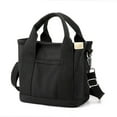 thumbnail image 2 of Modstep Canvas Tote Bag for Women Men Detachable Shoulder Strap Crossbody Handbags Top Handle Lunch Bags for Weekend Black, 2 of 4