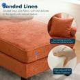 thumbnail image 4 of MOONMISS U-Shaped Sectional Sofa, 4 Seater Sectional Couch with Chaise, Modular Sleeper Sectionals for Living Room-Orange, 4 of 6