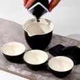 thumbnail image 4 of Porcelain Chinese Gongfu Tea Sets for Adults Portable Kungfu Teapot and Cup Set Small Ceramic Tea Party Set Travel Teaset with Lid for Home Gifting Outdoor and Office (Black), 4 of 16