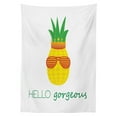 thumbnail image 3 of Ambesonne Hello Gorgeous Tablecloth Rectangular Table Cover, Doodle Pineapple, 60"x90", Multicolor, 3 of 4