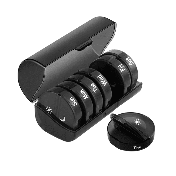 Pastillero Malubero Negro con Dos Tomas Semanal