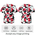 thumbnail image 3 of QTAGTESS Men's Cow Print T-Shirt Black and White Animal Pattern Graphic Tee Shirt, 3 of 7