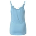 thumbnail image 5 of FINALGANG Womens Camisole Solid Color Sleeveless Cami Top Lace Trim V Neck Slim Fit Casual Basic Tank For Daily Going Out Wear Leisure Top, 5 of 6