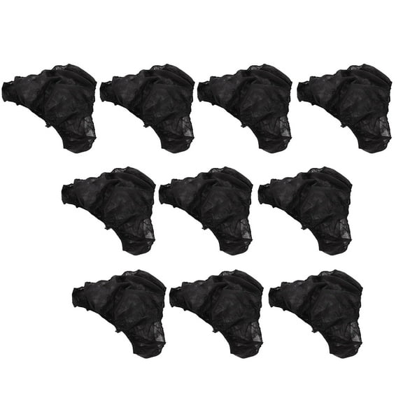 NICEXMAS 10 Pcs Disposable Panties Panty Women Spa Briefs Portable Women Briefs Panties Underwear Black 27X19X1CM