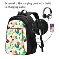thumbnail image 2 of Vsdgher Floral Vintage Print Travel Laptop Backpack, Laptops Backpack with USB Charging Port, Water Resistant Computer Bag Gift for Men & Women, 2 of 7