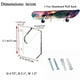 thumbnail image 4 of 1 Pairs Skateboard Wall Mount Acrylic Skate Board Wall Holder Display Rack Indoor Floating Skateboard Storage Holder, 4 of 5