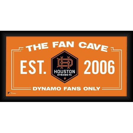 Houston Dynamo Framed 10" x 20" Fan Cave Collage