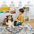 thumbnail image 6 of ZACOO Area Rug 5x7 Vintage Low Pile Non-Slip Rug Machine Washable Area Rug Indoor Foldable Accent Rug, Grey/Orange, 6 of 8