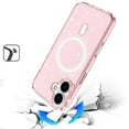 thumbnail image 2 of For iPhone 17 Glitter Ultra [Magnetic Circle] Thick 3mm Transparent Hybrid - Pink, 2 of 3