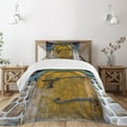 thumbnail image 3 of Ambesonne Rustic Quilted Bedspread Set 2 Pcs, Antique Door Stone House, Twin Size, Multicolor, 3 of 6