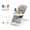 Gray, variant on Babyomi 4-1 Baby Bouncer , 3-Level Recline Foldable Rocker for Infant to Toddler 0-6 with Detachable Pianos, Feeding Tray and Play Bar 12-24 Months, Girls and Boys Gift, Gray