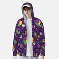 thumbnail image 4 of Sigee Mardi Gras and Donuts Print UPF50+ Men's Sun Protection Hoodie Shirt SPF UV Shirt Long Sleeve Fishing Outdoor Lightweight, S-3XL, 4 of 9