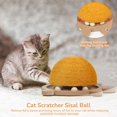 thumbnail image 3 of 3-In-1 Cat Scratching Toy, Interactive Cat Scratcher Ball with Feather Toy & Wooden Track Balls, Cute Turtle Shape Cat Scratch Board to Relieve Itchy Paws, Promote Training Exercise, 3 of 6